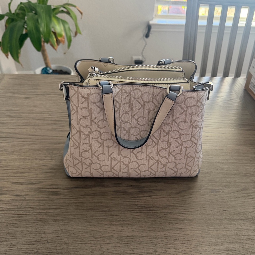 Calvin Klein Beige and Gray Satchel - Picture 4 of 4
